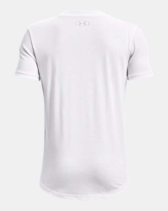 男童UA Basketball Wordmark短袖T恤, White, pdpMainDesktop image number 1